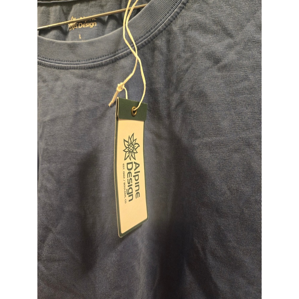 Alpine Design Women's Blue Short‎ Sleeve Crew Neck T-Shirt Large Outdoors New - Picture 3 of 3